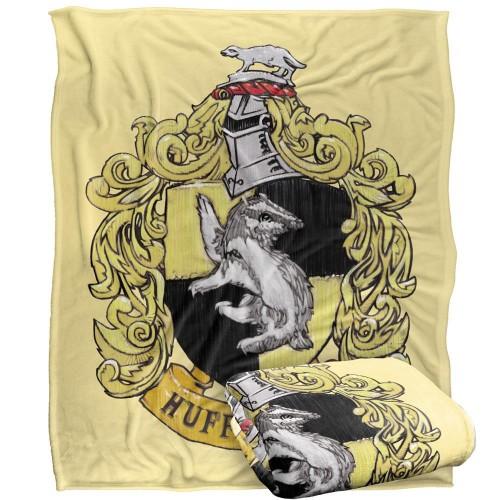 Harry Potter Hufflepuff Stitched Crest Blanket