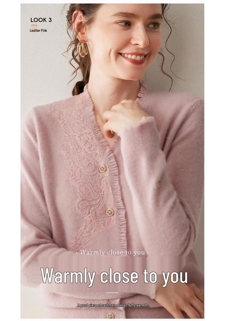 European & American Fashion Cashmere Women's Solid Color Knit Cardigan with Tassels - Loose & Slimming Single-Breasted Design