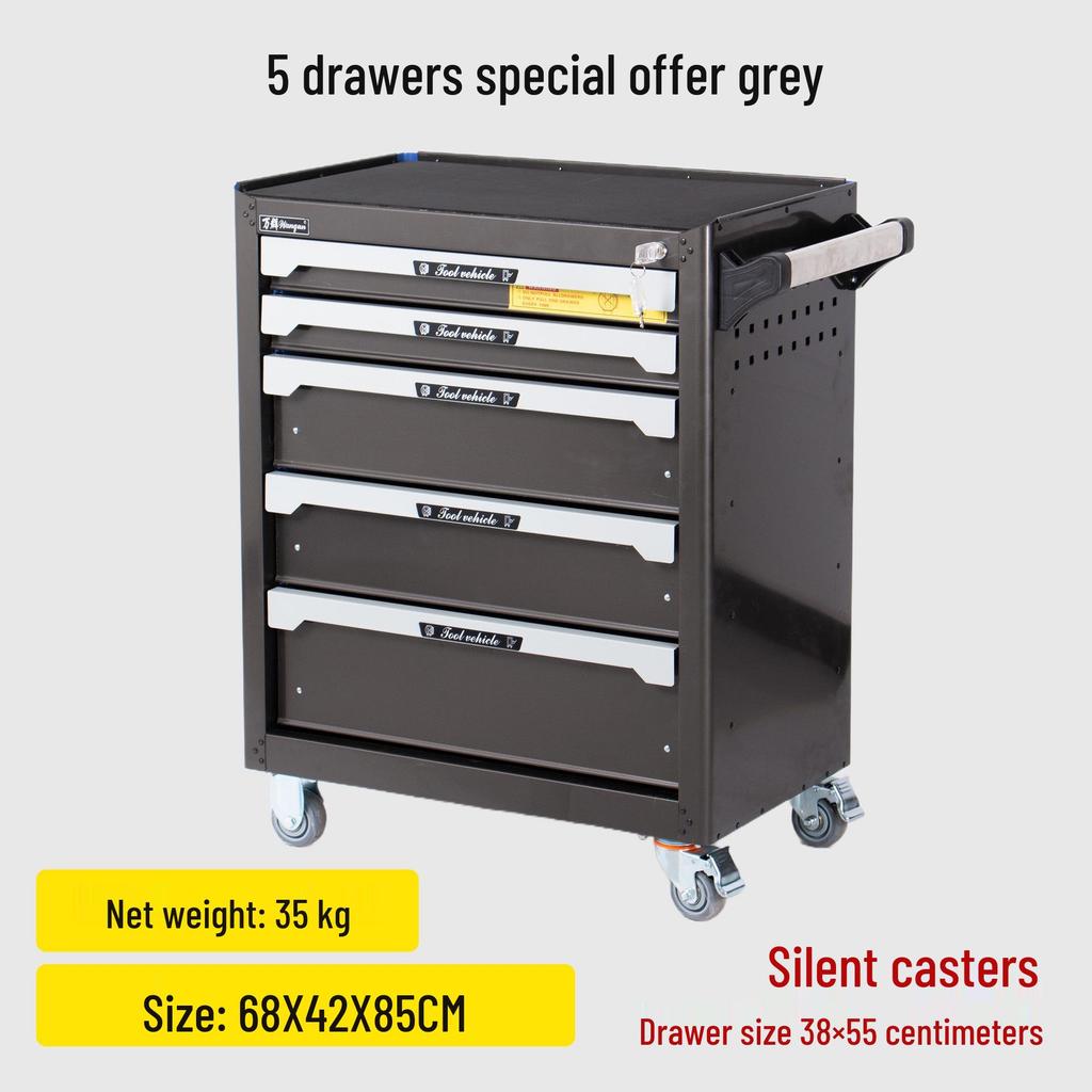 Multi-Layer Thickened Tool Cabinet with Casters for Auto Repair
