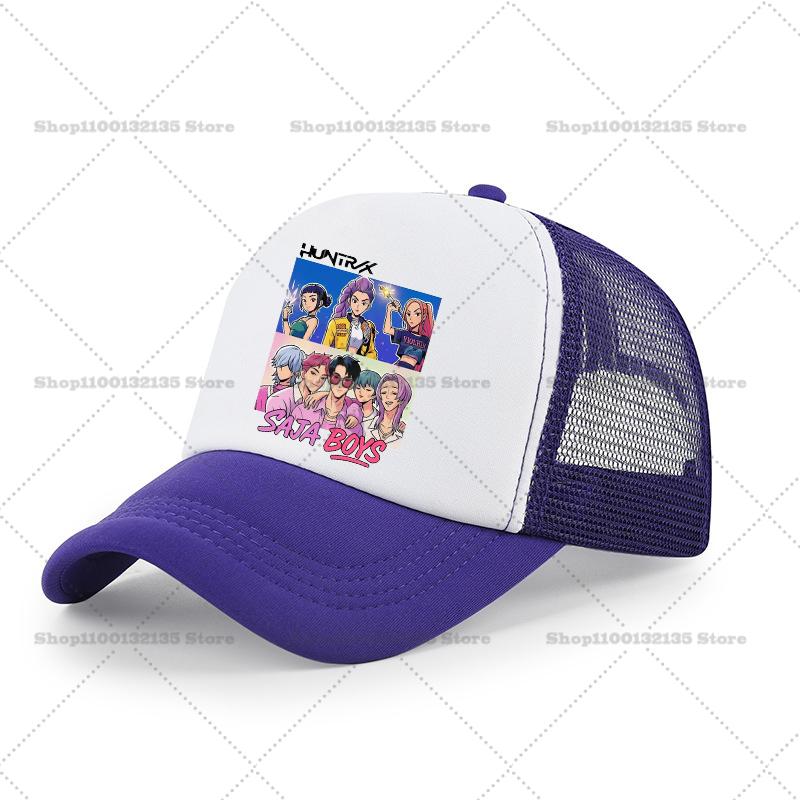 KPoP Demon Hunter Summer Baseball Cap Cartoon Anime Print Hat Boy Girl Breathable Kid Hat HipHop NetCap Kawaii Kids Toy Gift