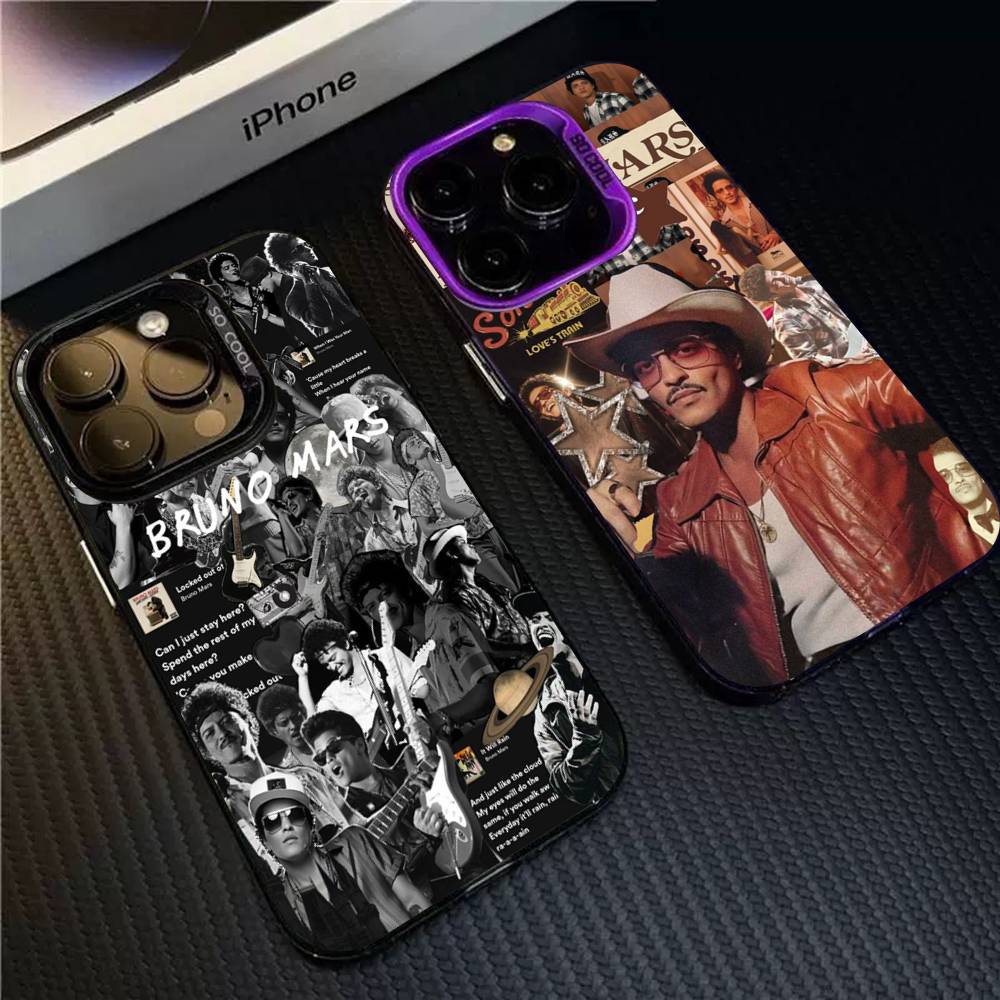 B-Bruno M-Mars Singer Phone Case For IPhone 17 16 15 14 13 Pro 12 11 Pro Max PLUS Color Back Cover