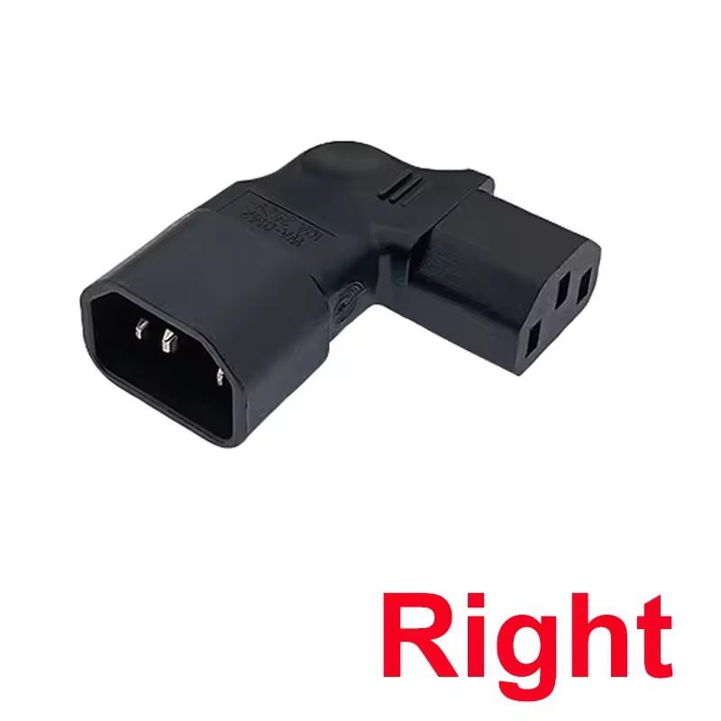 IEC 320 C14 to C13 Left Right Angle AC Adapter IEC 3Pole IEC 320 3pin Male to Female extend 90 Degree Down Up Angle AC converter