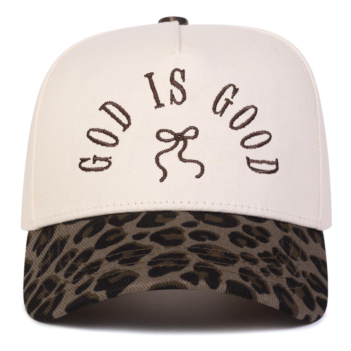 

Unisex GOD IS GOOD Bow Embroidery Baseball Caps Spring Autumn Outdoor Adjustable Casual Hats Sunscreen Hat Sports Cap бежевый