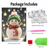 Pearl Painting DIY Kit Festive Snowman Frameless Handmade Bead Canvas Art Creative Leisure Craft for Bedroom Living Room Decor