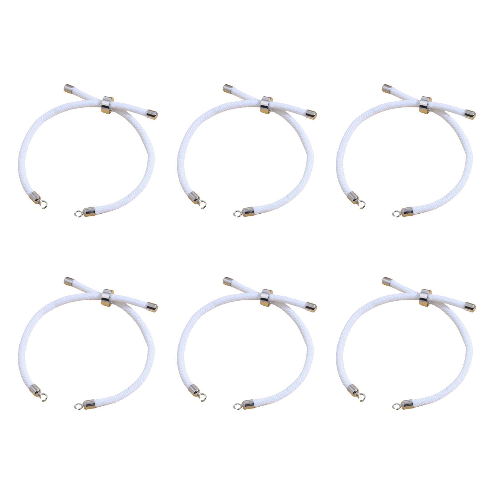 

Стильная основа для браслета своими руками, шнур для DIY браслета, подходит для вставки бусин и кастомизации для модных украшений ручной работы белый