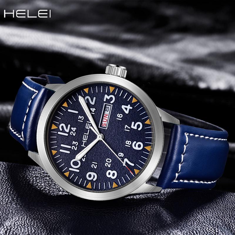 Mens Watch Classic Tactical Analog Quartz Watches Luminous Markers Day & Date Waterproof Casual Dress Watch