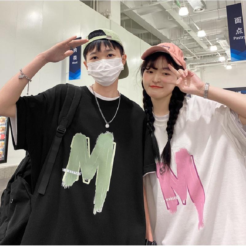 Men Short Sleeve T-Shirts Letter Graphic Print Half Sleeve Tshirts Pullover T-shirt Casual Tee Man Korean Casual Round Neck Retro Tops For