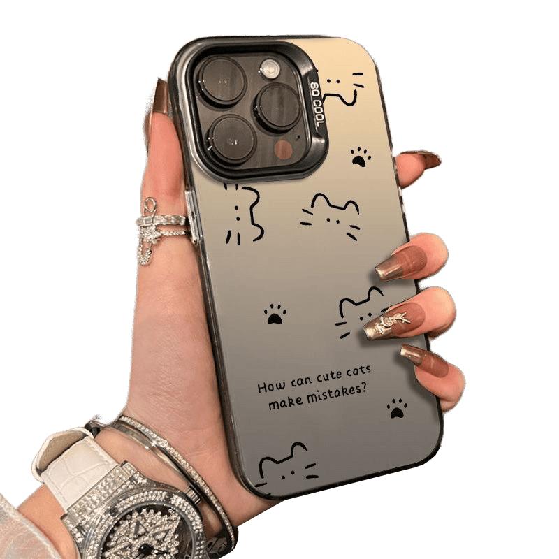 Cute Cat Symbol Phone Case For iPhone 16 e 15 14 13 12 11 Pro Max Plus Mini X XS XR SE 2020 2022