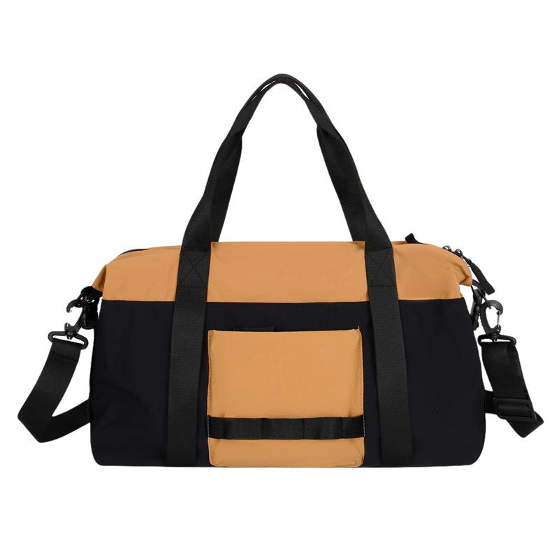 Color Block Fitness Bag Short-Distance Travel Bag Lightweight Storage Sports Bag