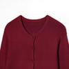 Women's Autumn Round Neck Knit Cardigan - Versatile, Solid Color