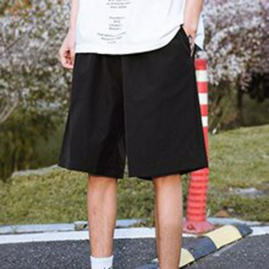 Pánská letní japonská ležérní košile volného střihu jednobarevná s klopami