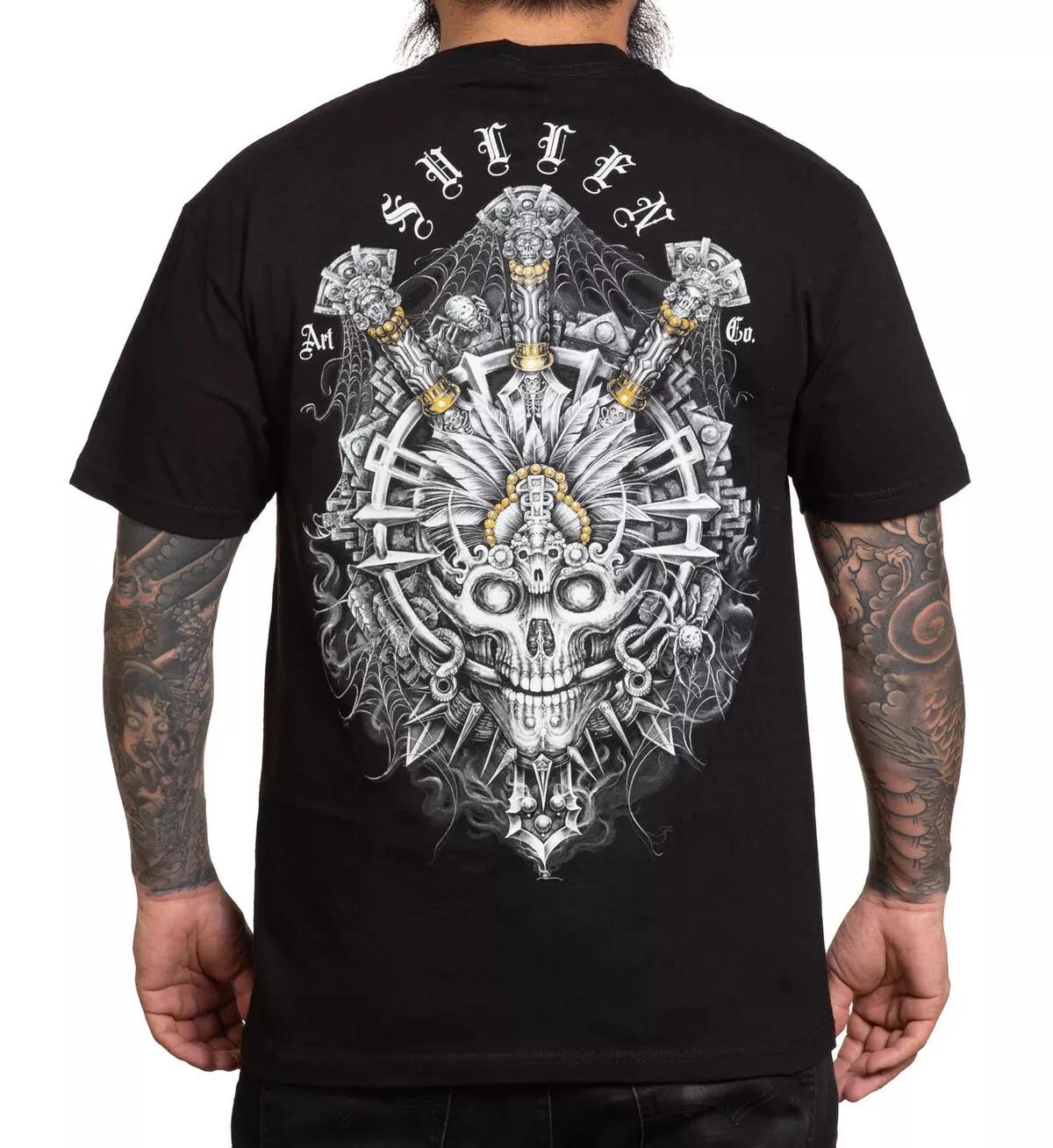 

T Shirt Sullen Maya Teschio Tatuatore Artista Standard Nera XXXXL