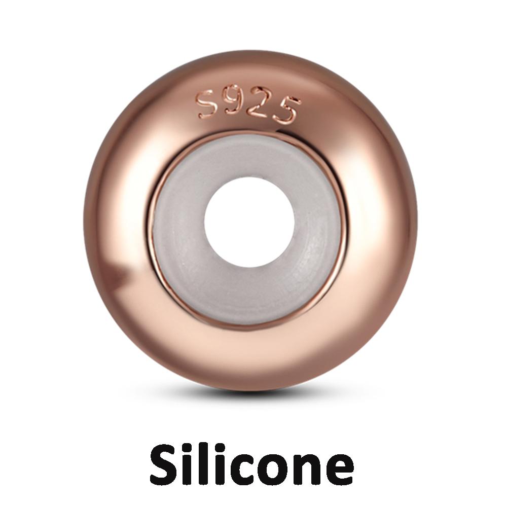 Copper Silicone Spacer Stopper Clip Charms Chamilia Beads Fit Original Bracelet Charms For Jewelry Making Diy Gift Women