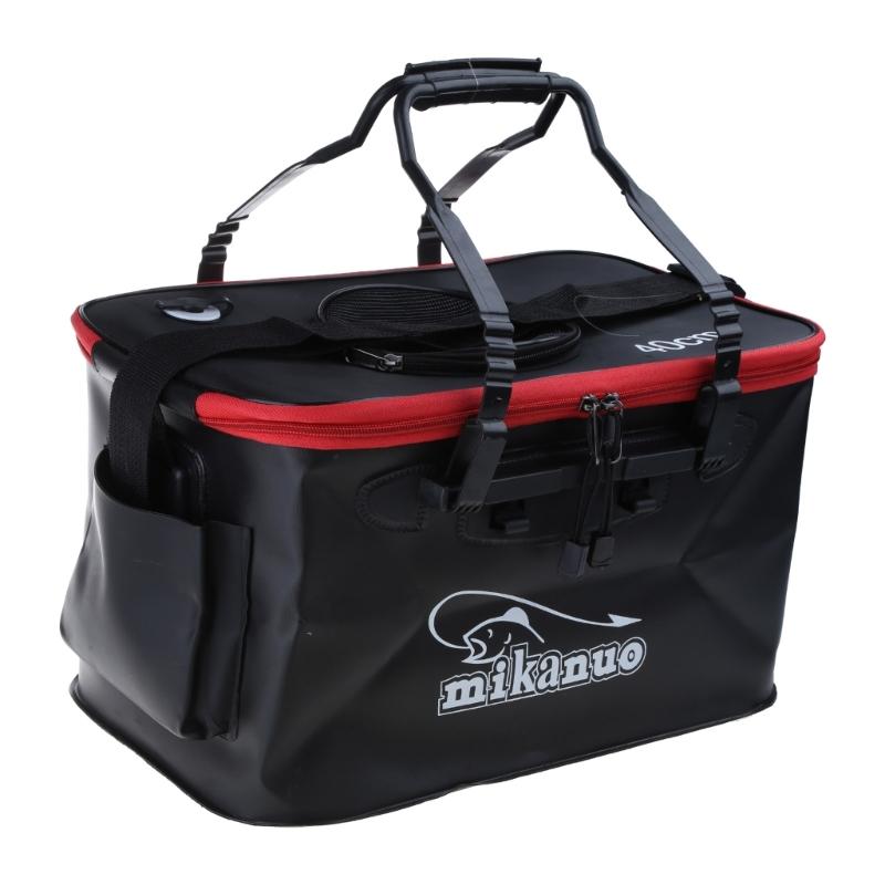 Living Fish Bucket Folding Fishing Bucket Multi-function Live Fish Baits Bucket Live Fish Container for Hiking Camping