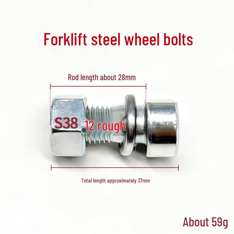 Forklift Parts: Tire Net Screw, Wheel Rim Bolt, Heli Hangcha Rear Tire Screw & Assembly Heli 3 Ton Steel Rim Screw (1 pc)