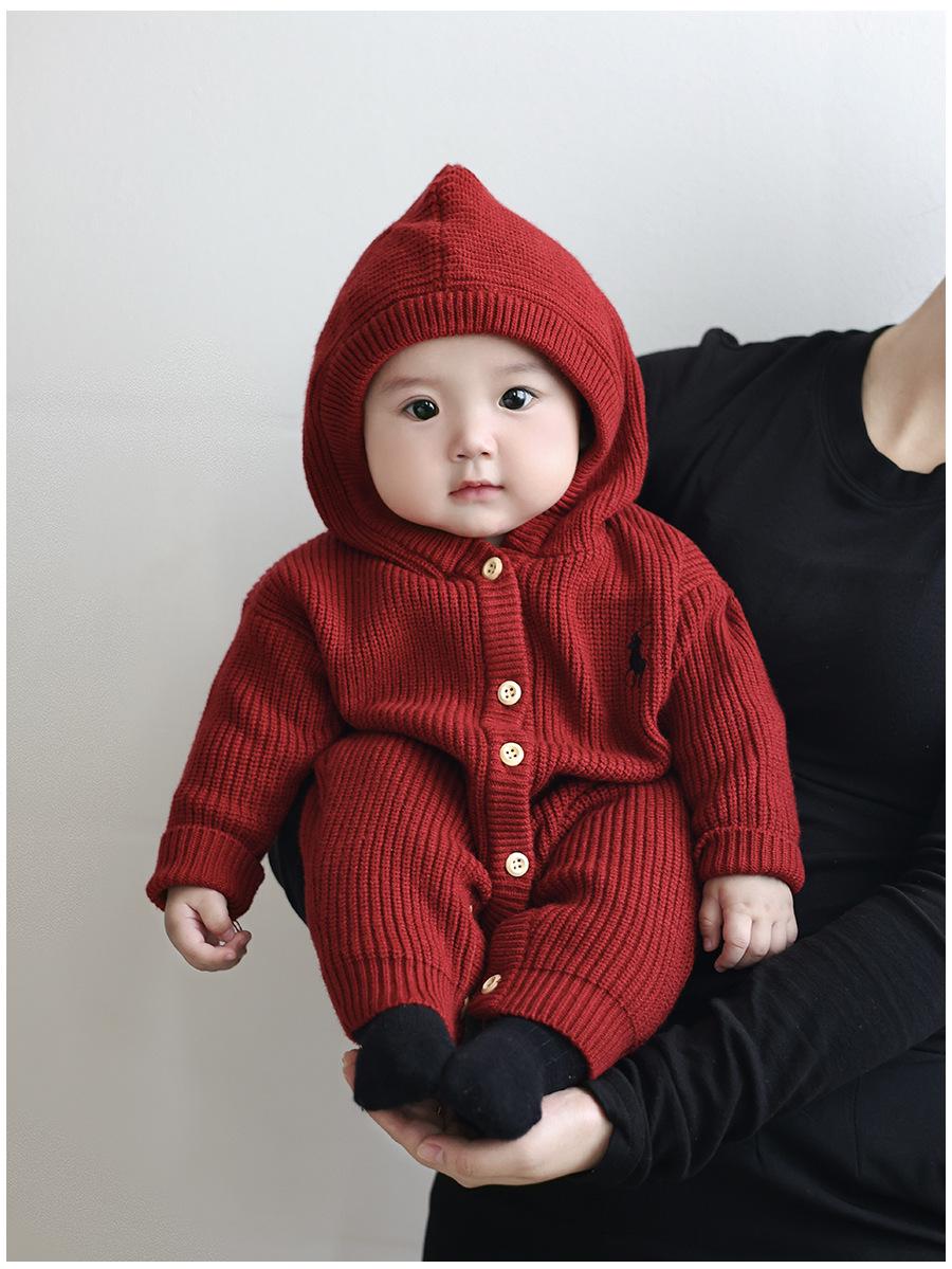 Real Shot: Stylish Autumn/Winter Infant One-Piece Sweater Bodysuit Romper - Cute Toddler Outfit 66