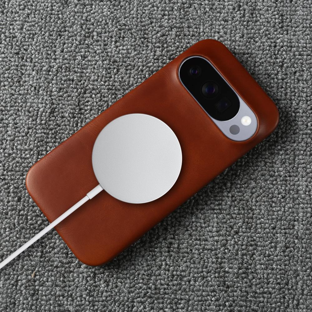 Pro Magsafe Originální kožené magnetické pouzdro pro Google Pixel 10 9 Pro XL 8 6A 7 Pro Vintag Oil Wax Business Kryt na telefon Zadní Coque