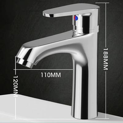 Pure Copper Hot and Cold Water Faucet Washbasin Toilet Washbasin Basin Basin Bathroom Cabinet Single-hole Faucet