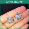 Elegant Swan Shape Stud Earrings With Zircon Perfect For Ball Lovers And Romantic Gifts
