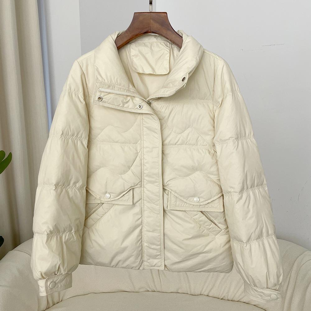 Neue Herbst-Winter-Jacken für Damen Stehkragen Weiße Ente DFashion Jacke