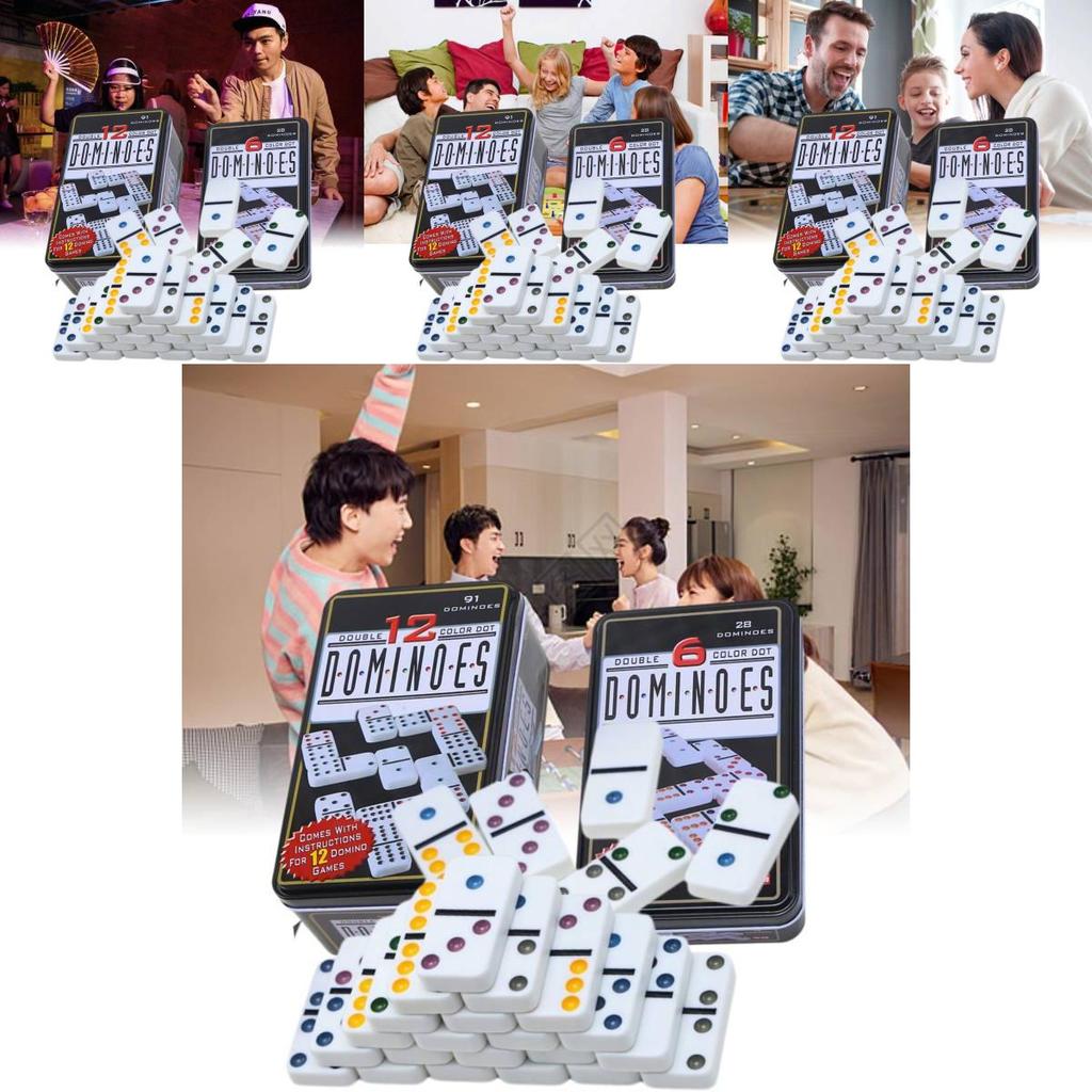 Colorful Dominoes Set With Dual Six And Dual Twelve Designs For Fun Family Game Nights
