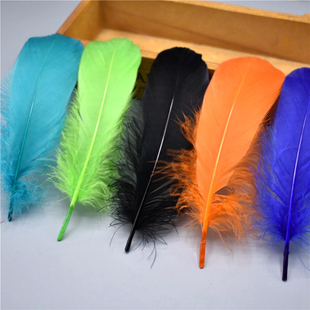 Nature Peppermint Green Goose Nagoire Feathers For Crafts Plumes 5-7Inch/13-18Cm Jewelry Clothing Accessories Wedding Decoration