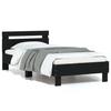 VidaXL Bed Frame with Headboard Black 75x190 Cm Engineered Wood 838569