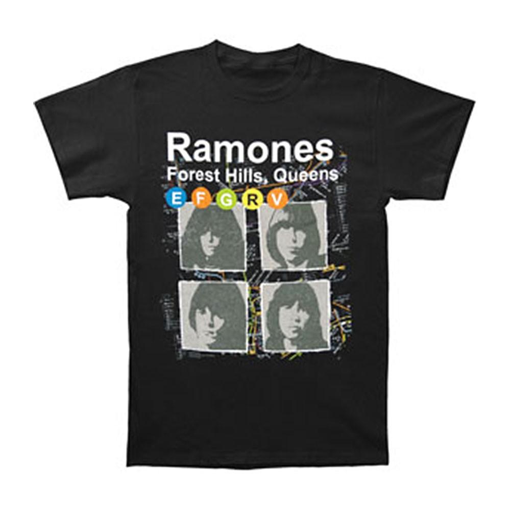 Men s Ramones Ramones Forest Hills, Queens T-shirt X-Large Black XL