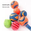 Petlimit Durable Silent Rubber Dog Ball Toy with Nylon Rope