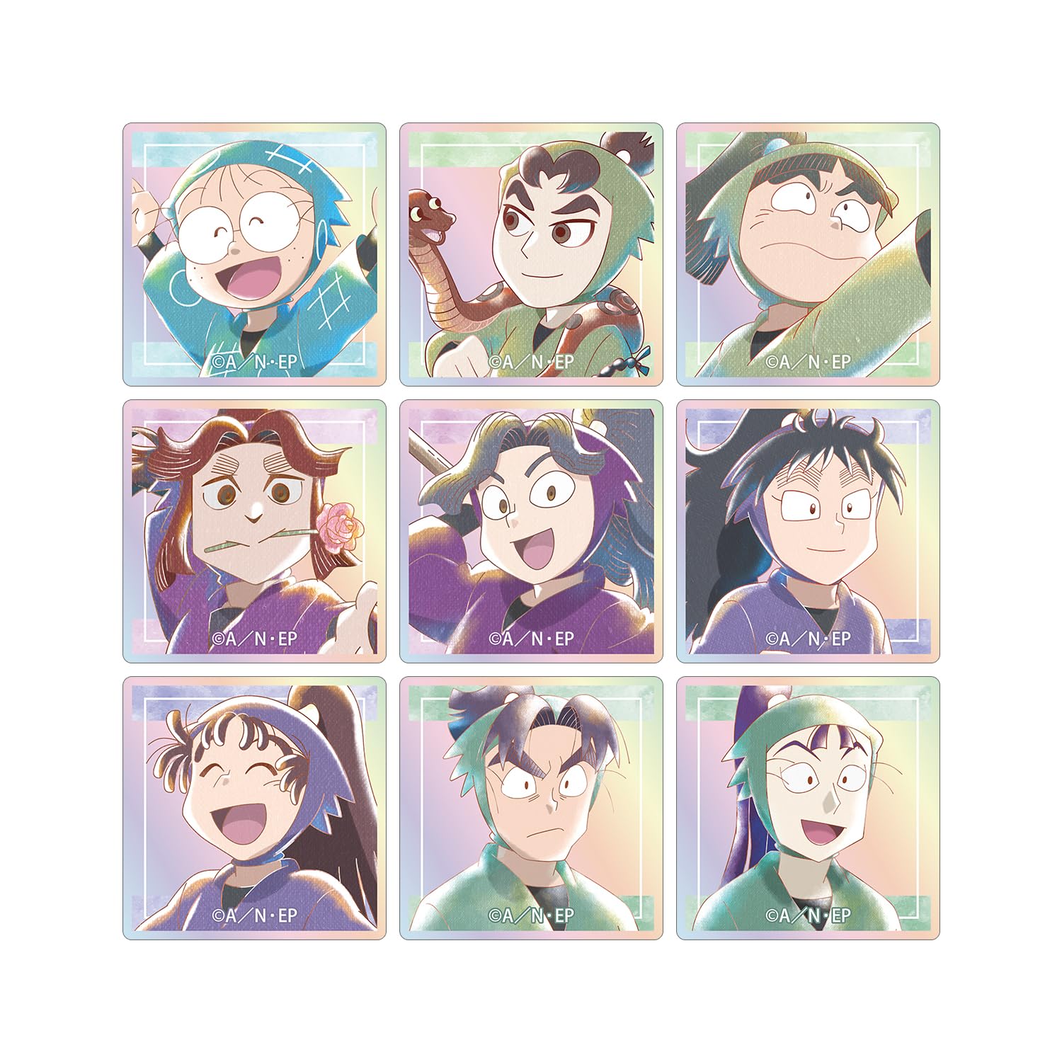 

Ниндама Рантаро Торговый Ани Арт аква лейбл 2-е издание Аврора Акриловая плитка Коробка версия А 9 Штук