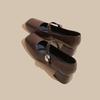 Fashion AIYUQI Mary Jane Shoe Girl 2025 New Women's High Heels Square-Toe Vintage Large-Size Strapless Shoes Women Dress Shoes Female