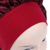 58Cm Solid Color Women Satin Bonnet Cap Night Sleep Hat Adjust Shower Caps
