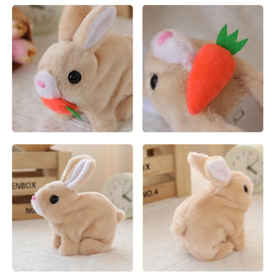 Elektrisches Plüschkaninchenspielzeug Interaktives Springen Zucken Schütteln Ohren Hasenspielzeug Kleinkinder