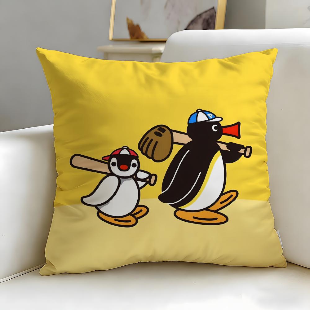 classic cartoon Pingu Cushion Cover Soft & Easy-Wash Pillow Case – Versatile for Couch, Bed, Travel and Office