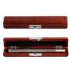 Vintage Flute Head Joint Storage Box with Soft Interior Wood Texture Perfect for Instrument Maintenance and Safekeeping