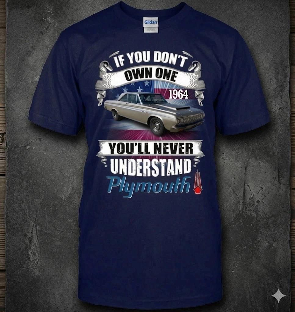 Plymouth 1965 Classic Automobile Shirt Retro Car Lover Tee XXL