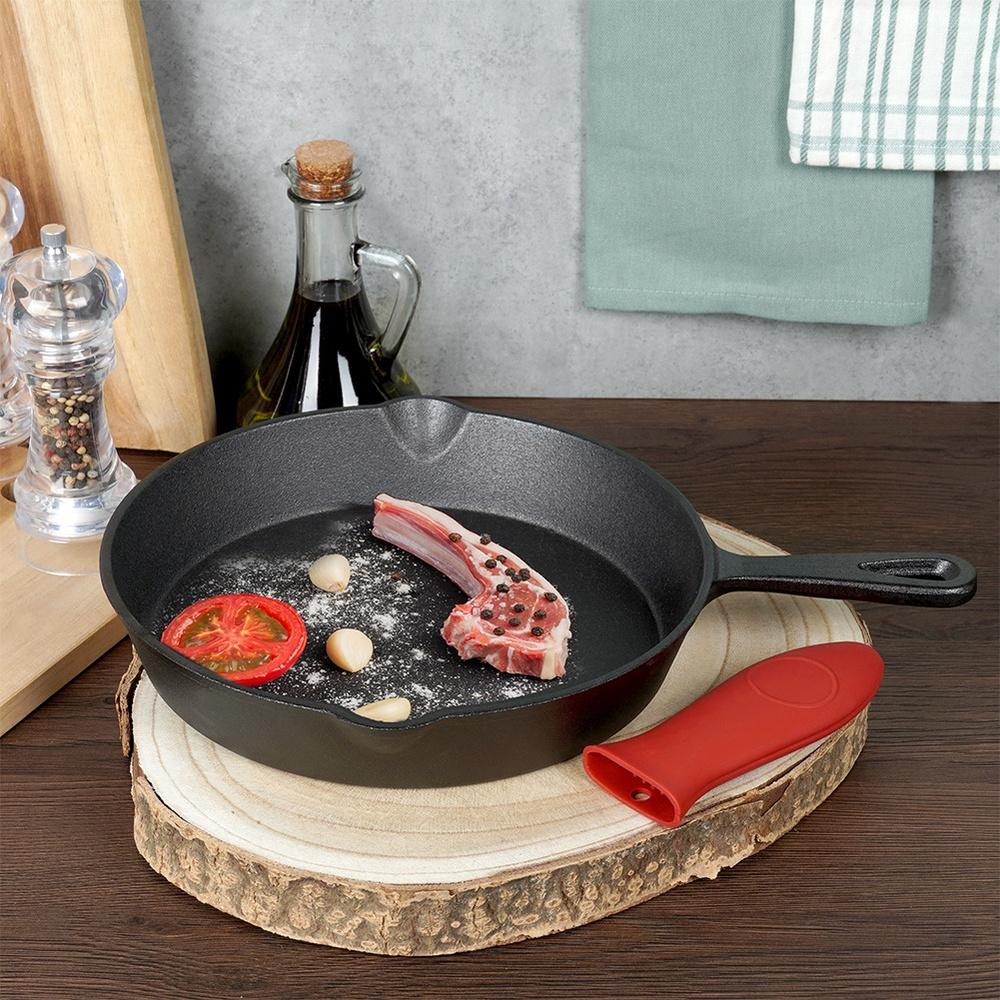 Set Of Cast Iron Frying Pans With Silicone Cover Cast Line 20 Cm / 30 Cm 2 Pcs.