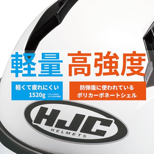 HJC HELMETS C10 Epic Full Face Motorcycle Helmet with Ventilation and Internal Detachable Fit, White, Size L (58-59cm)