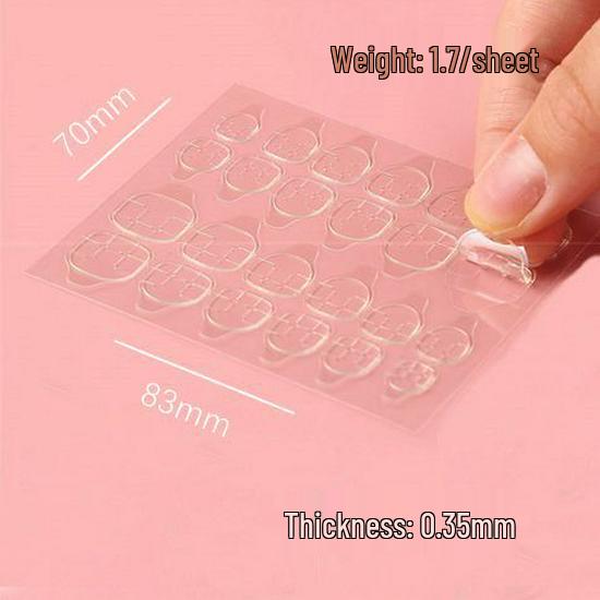 Wearable Double-Sided Jelly Glue Transparent Nail Adhesive - Waterproof & Removable