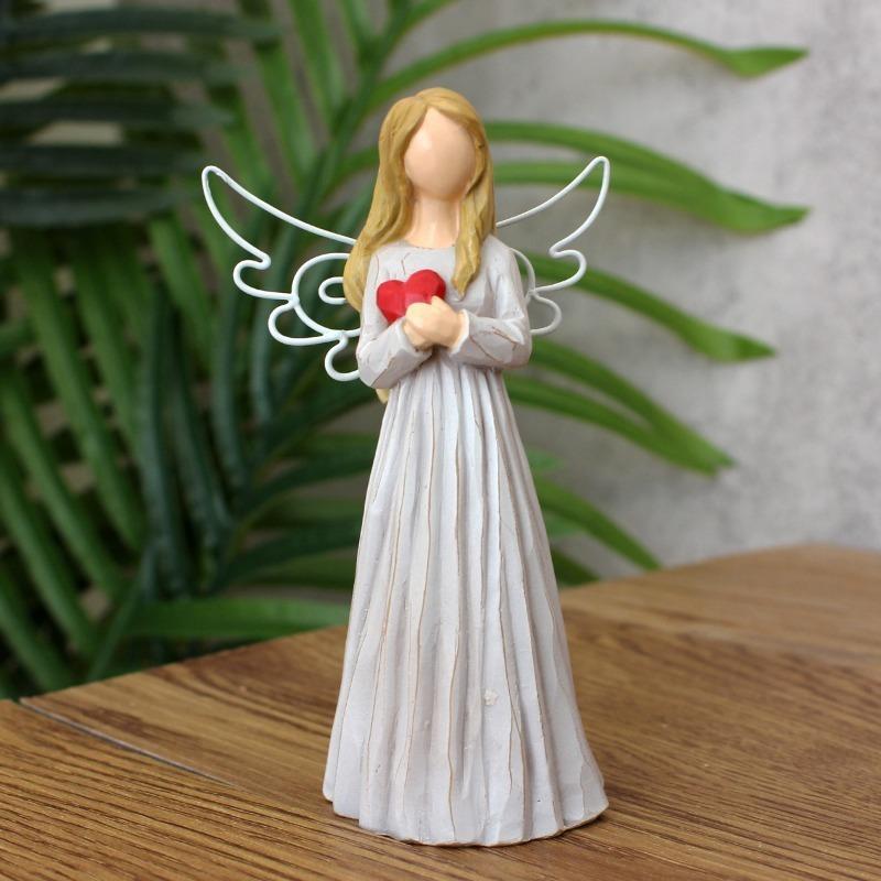 European Love Angel Ornaments Home Accessories Housewarming Birthday Gift Idea Girls Top Entrance Tabletop Living Room TV Cabinet