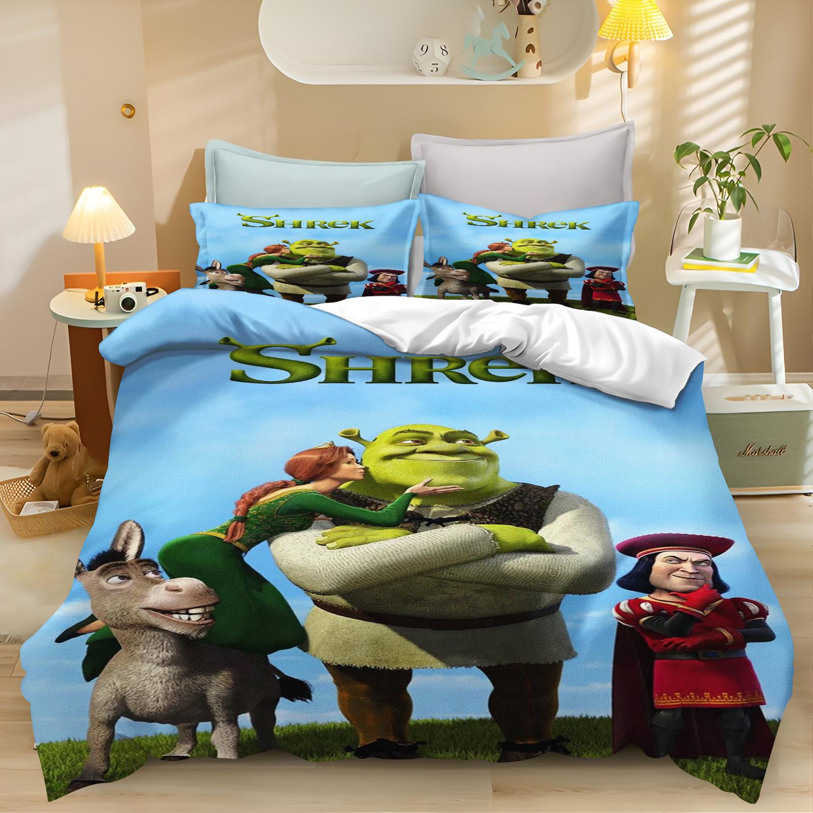 

Shrek Duvet Cover Set Bedding Comforter Sets King Size 3D Children S Bedding Set 135x200cm