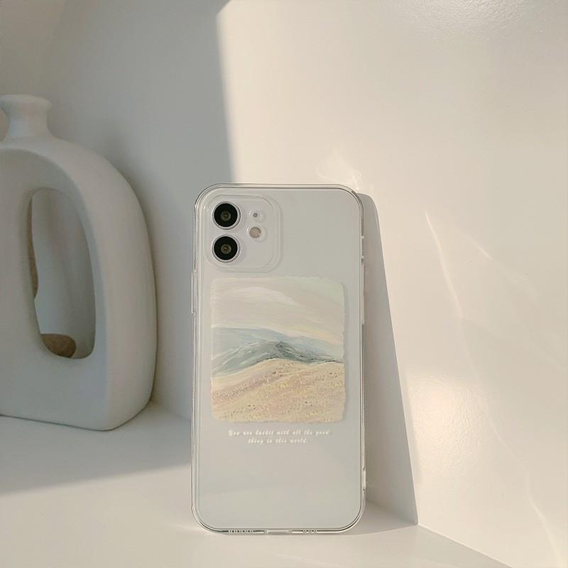 Oil Painting Landscape New 13 Suitable for 15pro Apple 14 Protective Case Iphone12 Mobile Phone Case 16 Silicone Paint 11