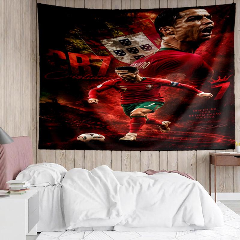 Man United Soccer Action Tapestry, Unique Design Tapestry, Suitable for Bedroom,Livingroom, Playroom,Heartwarming Fan Holiday Gifts