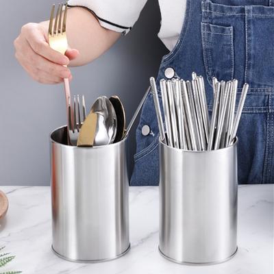 Edelstahl Besteck Halter Messer Gabel Löffel Geschirr Organizer Essstäbchen Rack Ablauf Lagerung Container Küche Zubehör