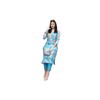 ANNI DESIGNER Women's Cotton Blend Straight Printed Kurta with Pant (Jonaki Blue_S_Blue_Small)