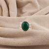 Natural Green Onyx Cab Gemstone 925 Sterling Silver Women Jewelry Partywear Ring For Anniversary Gift RR-73-23