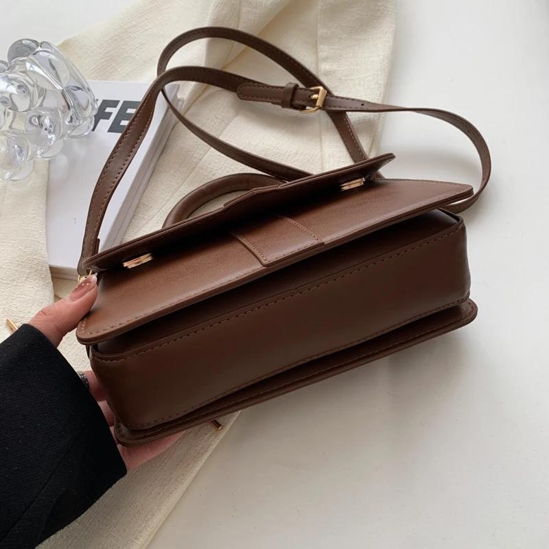 Women's PU Leather Shoulder Bag  Vintage Armpit Bag  Square Bag  Fashionable Crossbody Bags