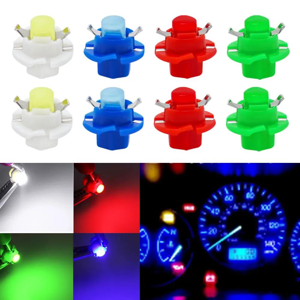 10Pcs Car Universal T5 B8.4 LED Car Dash Board Bulb BX8.4D Instrument Panel DC 12V Indicator Lamp Light Car Interior Accessories
