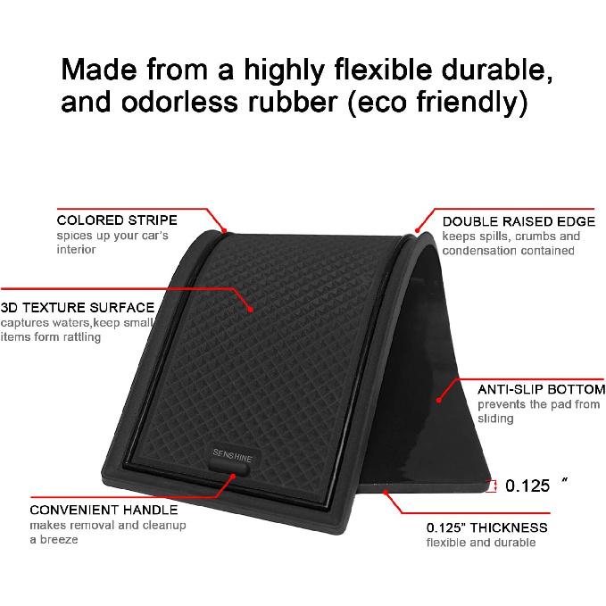 SENSHINE For Toyota Highlander Accessories 2025 -2024 Anti Dust Cup Holder Ert Center Console Shifter Trim Door Packet Mats Premium  Interior 22PC