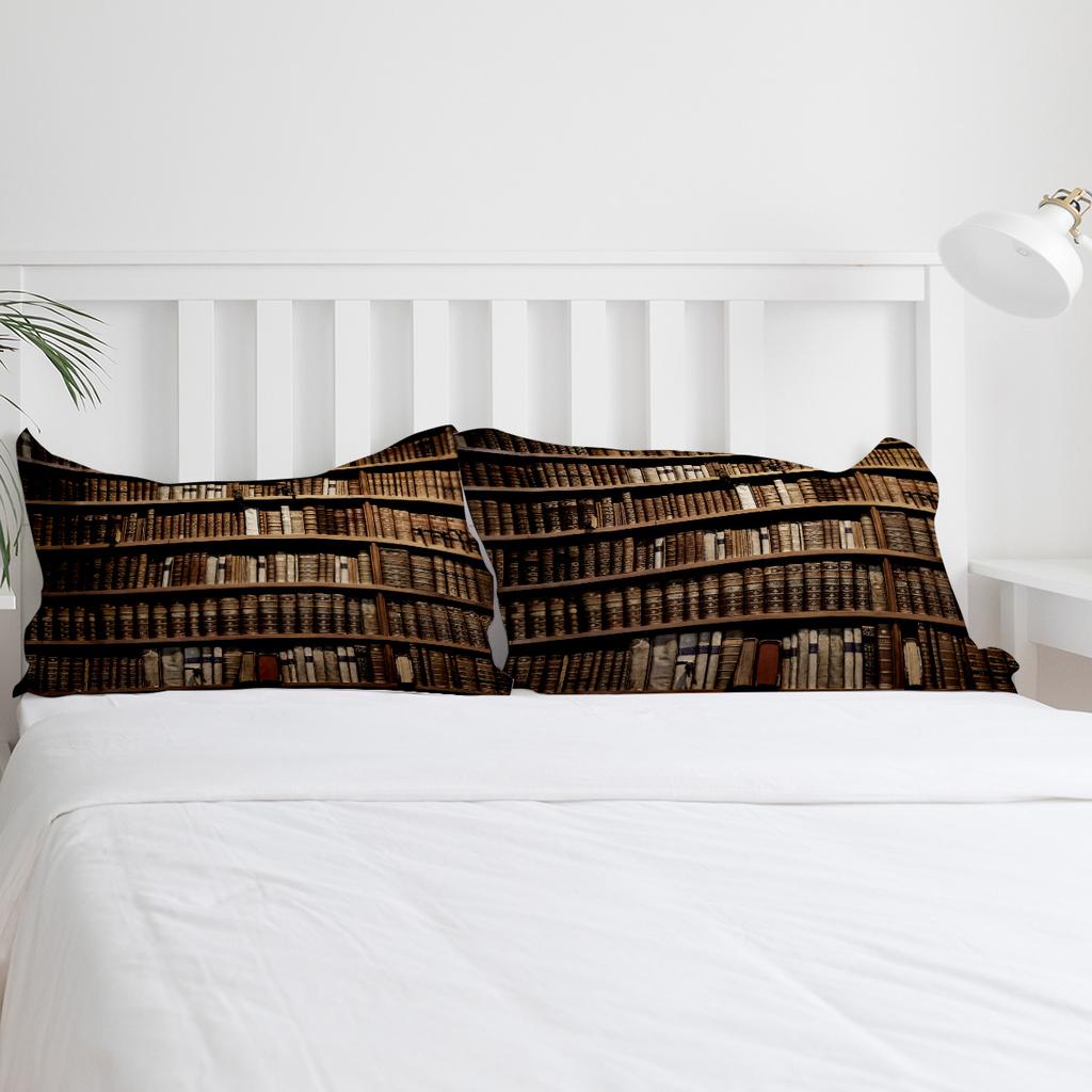 Ancient Library Book Bedding Set 3pcs Boys Girls Duvet Cover Pillowcase Kids Adult Quilt Cover Double Bed Set Home Textile